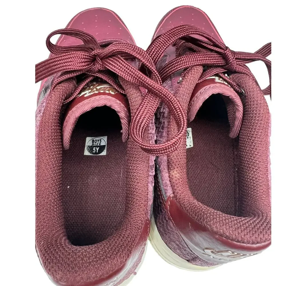 NIKE Air Force 1 Maroon Snake Skin SZ 5Y